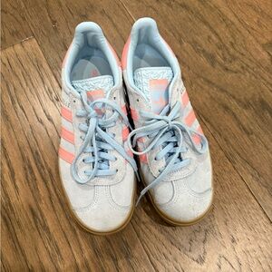 Adidas Gazelle Platform Blue and Pink Sneakers